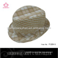 adult contemporary cotton fedora hats plain crocheted hat with 3d printing